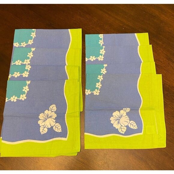 Lot Of 8 Placemats & 8 Napkin Set Home Wear "Luau" Placemats & Napkins Floral - Picture 14 of 16